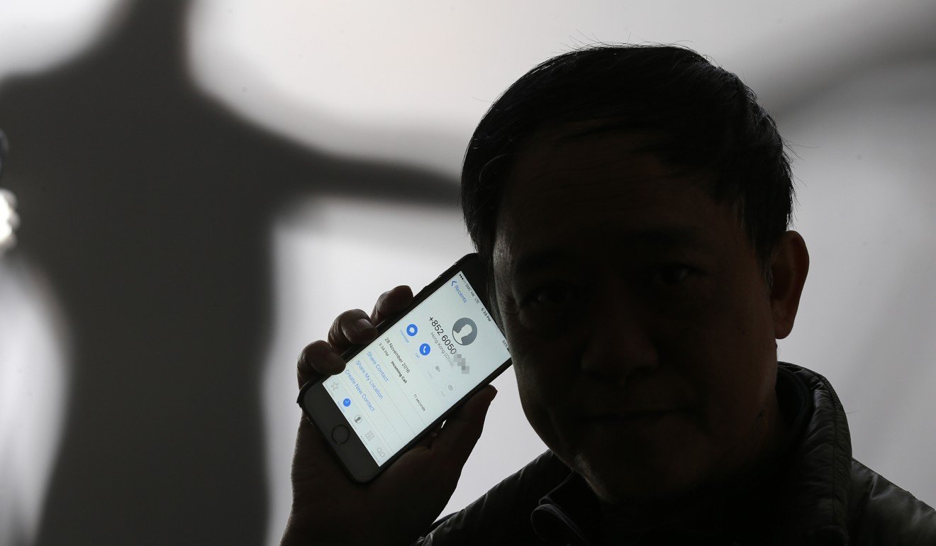 Victims are being instructed to turn on their mobile phone’s call-forwarding function and transfer calls to a designated number. Photo: Dickson Lee