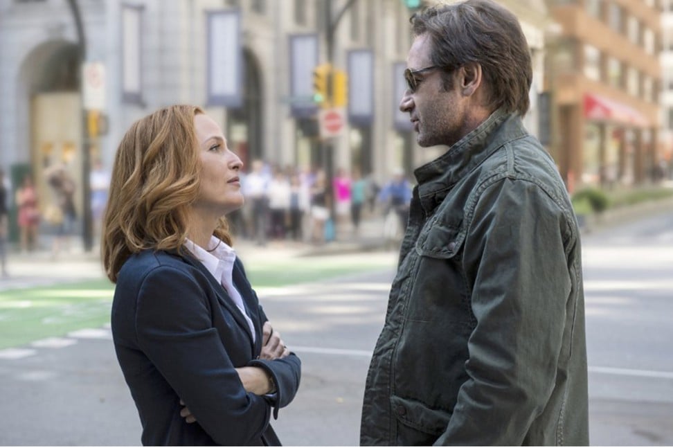 Gillian Anderson and David Duchovny in The X-Files.