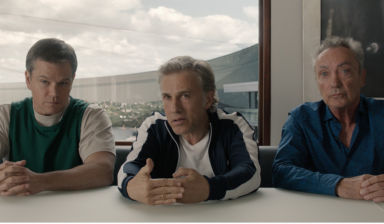 Matt Damon, Christoph Waltz and Udo Kier in a still from Downsizing.