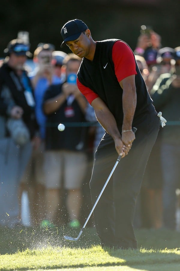 Woods was pleased with his short game but said his driving needed some work. Photo: AFP