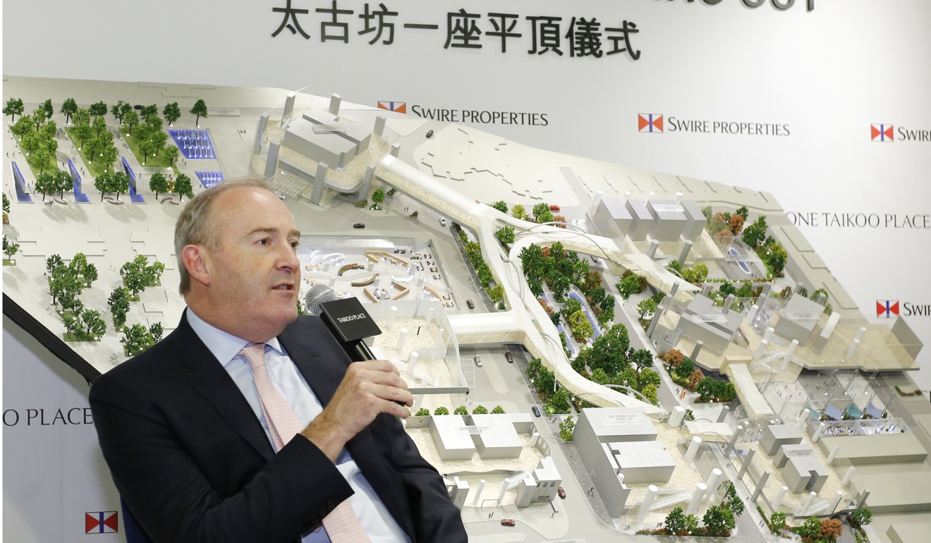 Swire Properties chief executive Guy Bradley said the project is designed to redefine the city’s office landscape. Photo: Handout