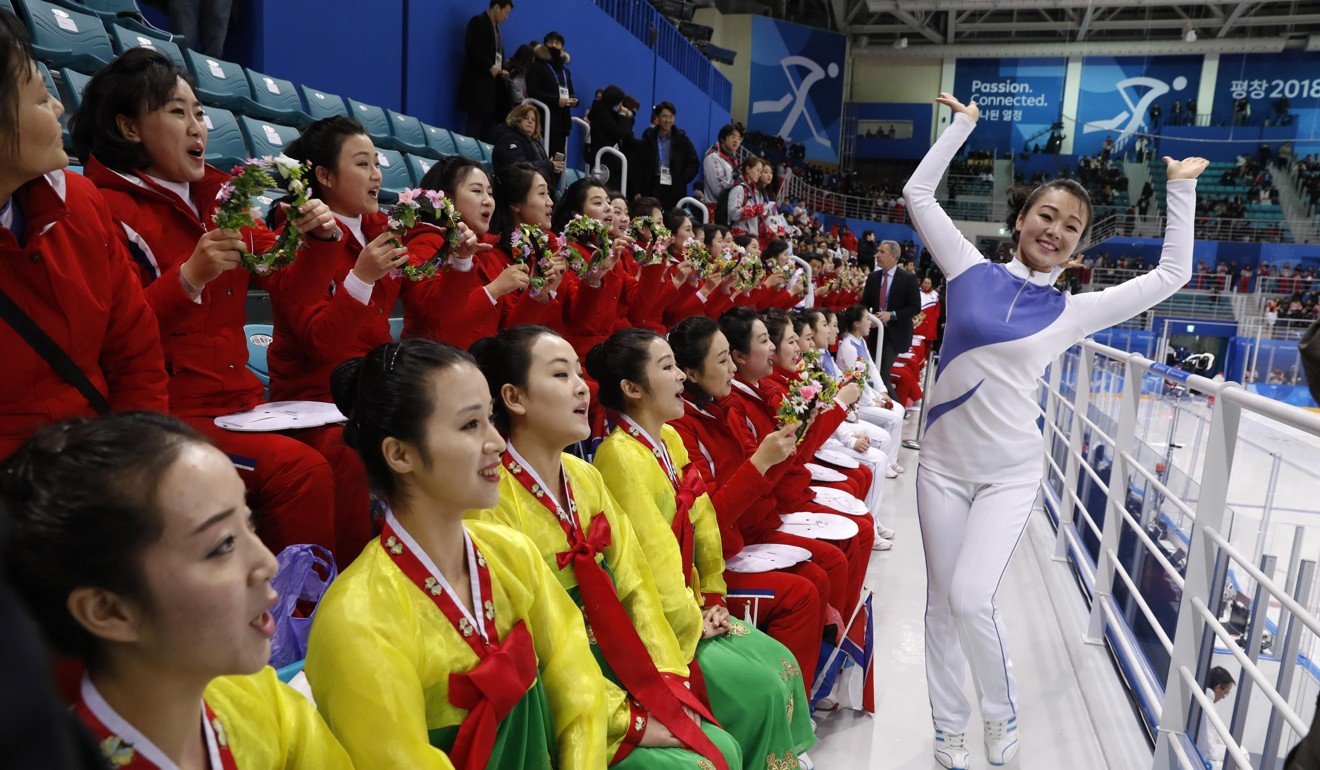North Korea's cheering squad attend the historic game. Photo: Reuters
