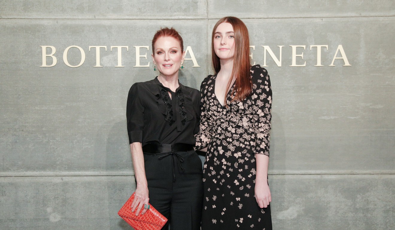 Julianne Moore and her daughter Liv Freundlich before the show.