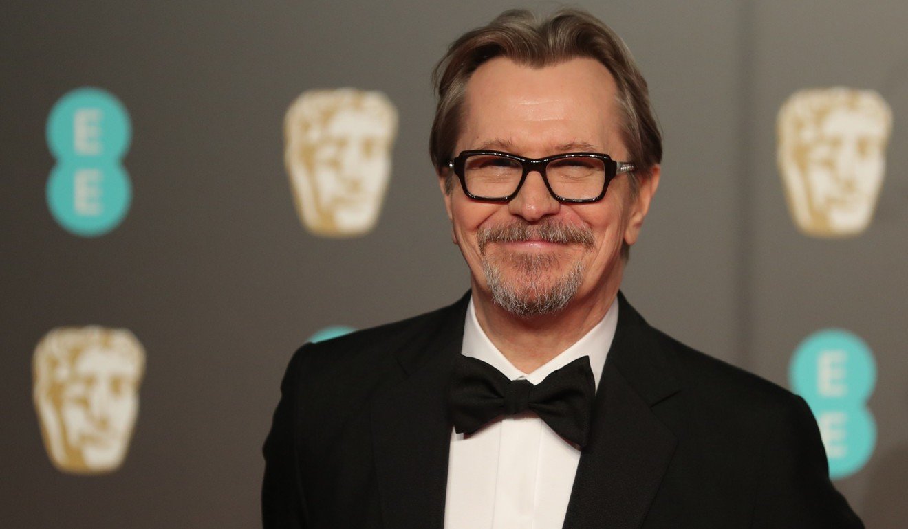 British actor Gary Oldman (pictured after arriving at the BAFTAs) won best actor for his role in ‘Darkest Hour’. He’s now top contender for a best actor Oscar. Photo: AFP