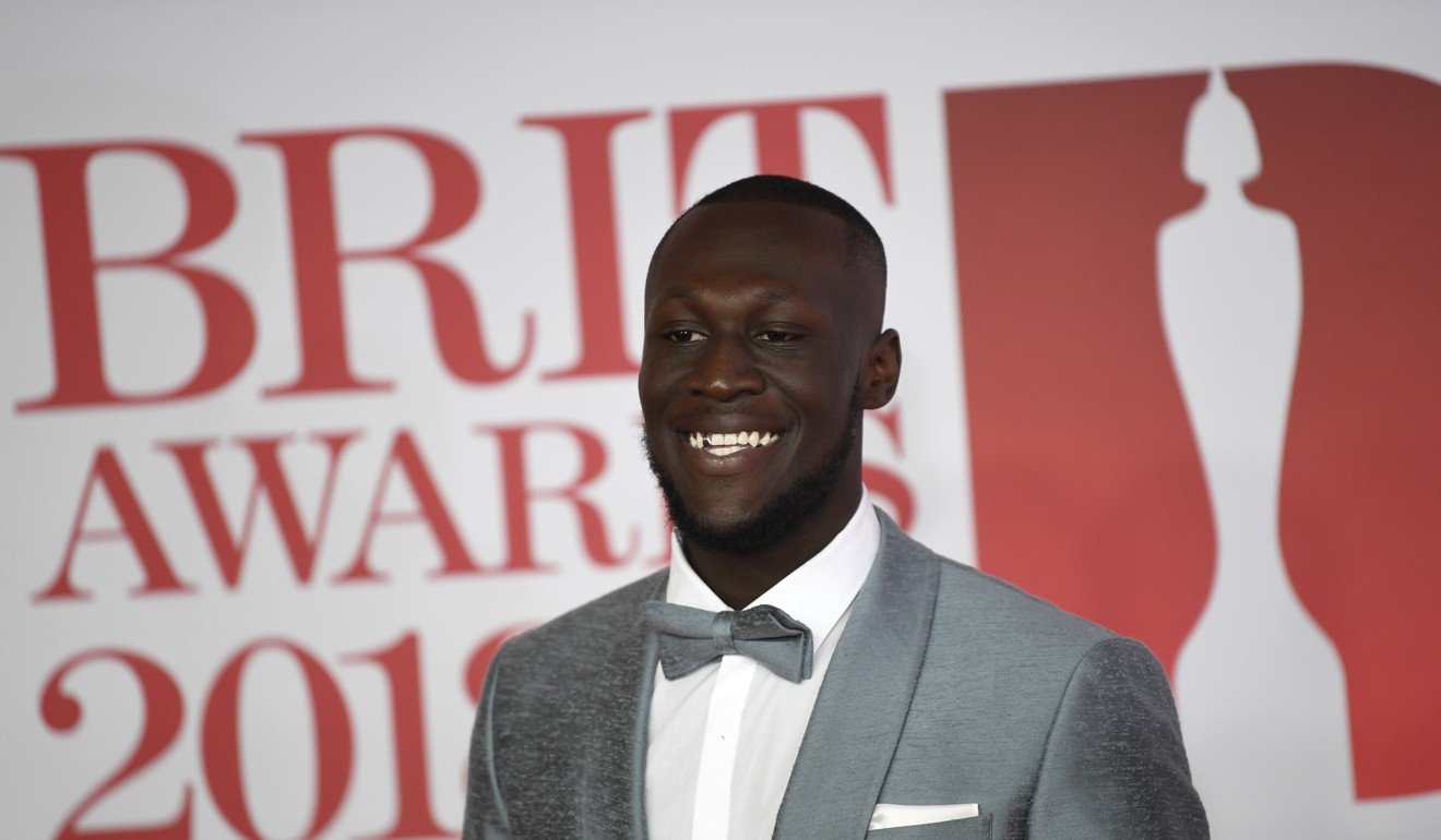 British singer/songwriter Stormzy arrives at the 2018 Brit Awards. Photo: EPA