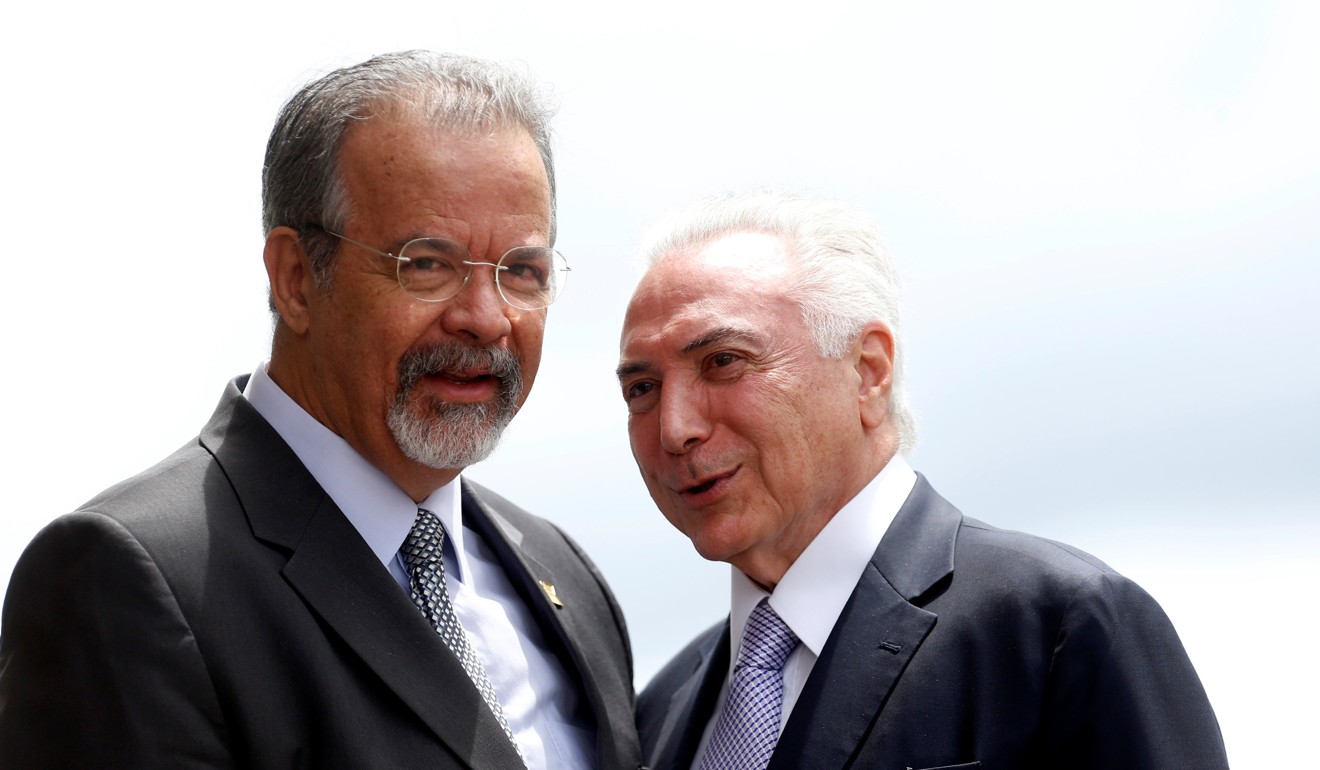 Brazil's President Michel Temer and Defence Minister Raul Jungmann. Photo: Reuters