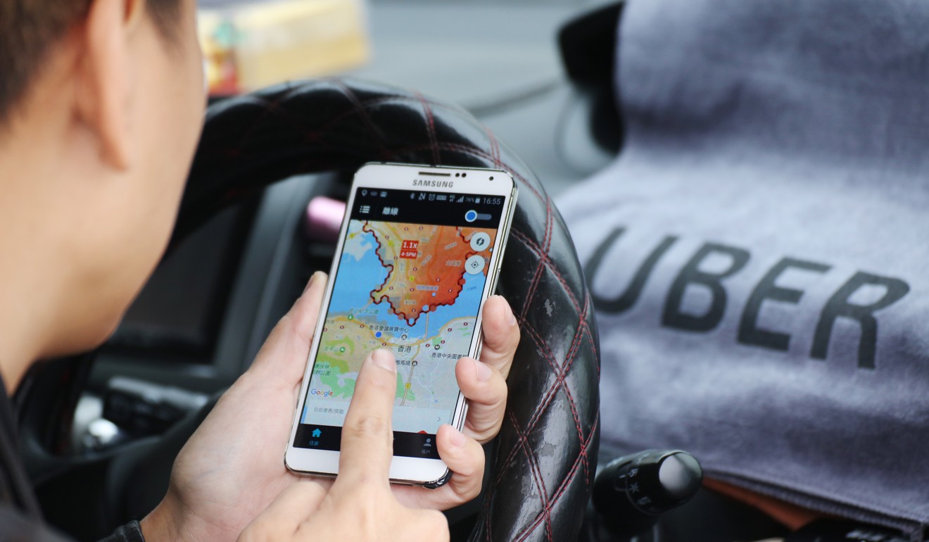 Uber drivers must apply for private car permits to operate legally in Hong Kong. Photo: Felix Wong