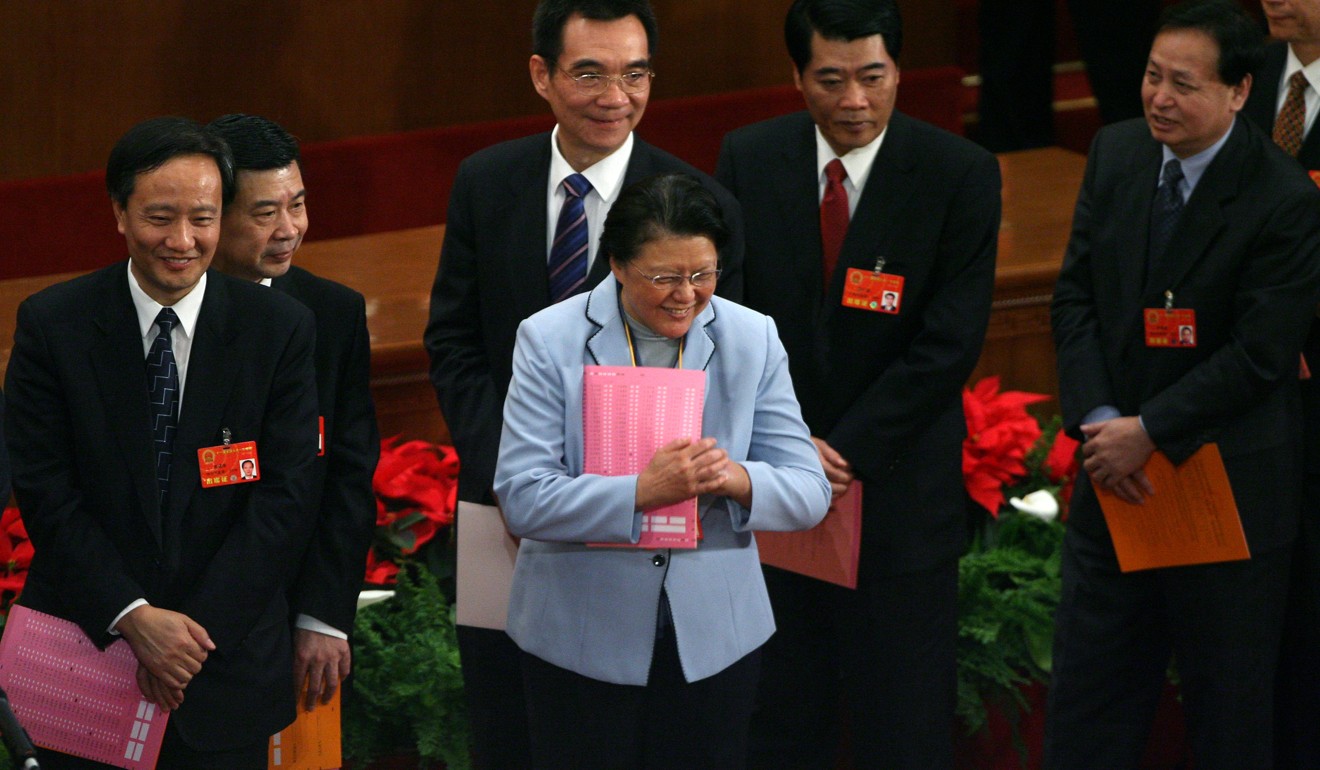 Rita Fan queues to vote at a National People's Congress meeting in Beijing in 2008. Photo: SCMP