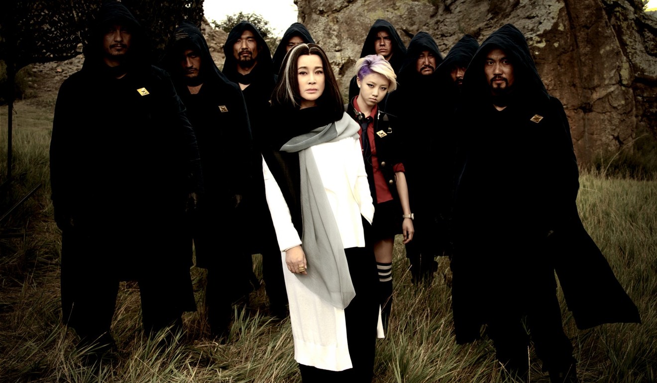 Cherry Ngan alongside Liu Xiaoqing (centre) in Mojin – The Lost Legend.