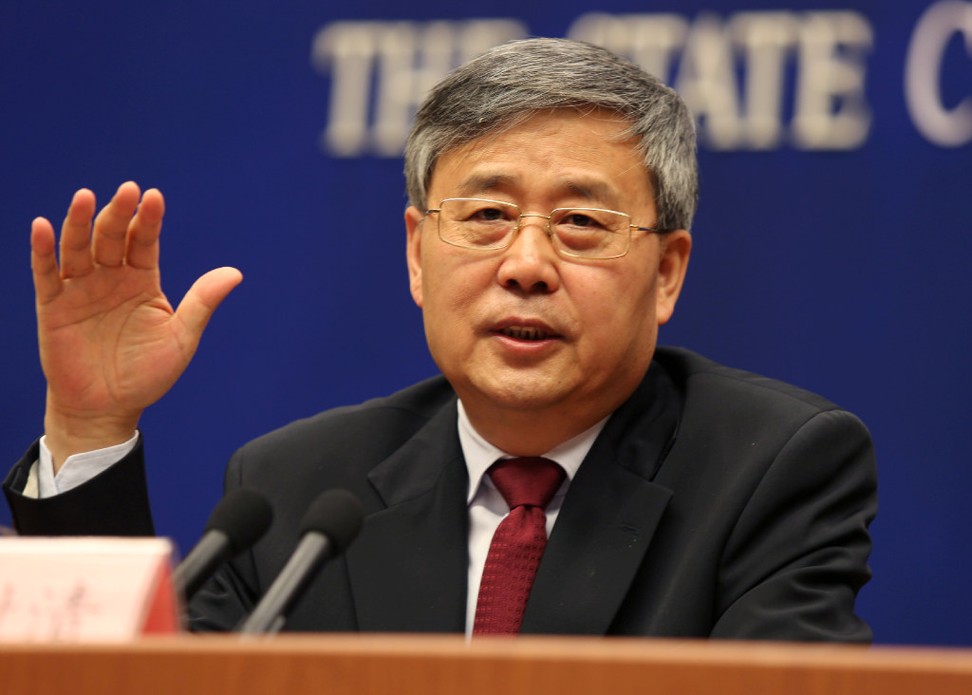 Guo Shuqing is the head of the China Banking Regulatory Commission, which might soon be merged with the insurance watchdog. Photo: Reuters