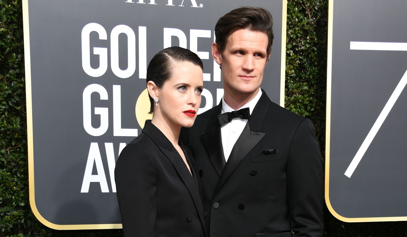 This file photo taken on January 7 shows actors Claire Foy and Matt Smith arriving for the 75th Golden Globe Awards in Beverly Hills, California. Photo: Agence France-Presse