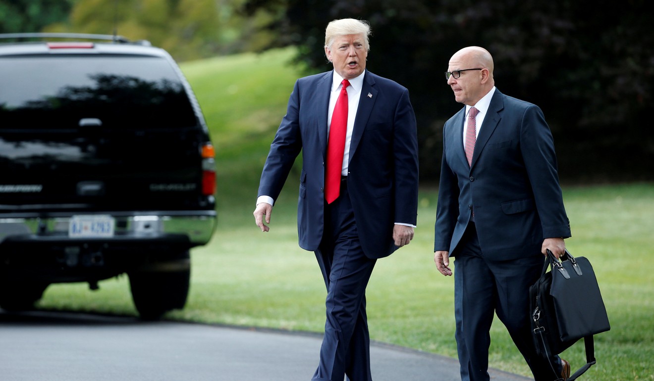 US President Donald Trump walks with National Security Adviser H.R. McMaster at the White Housein this June 2017 file photo. Photo: Reuters