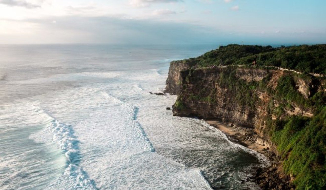 Bali’s Uluwatu beach, where a Mexican tourist fell down the cliff in pursuance of a wayward drone.