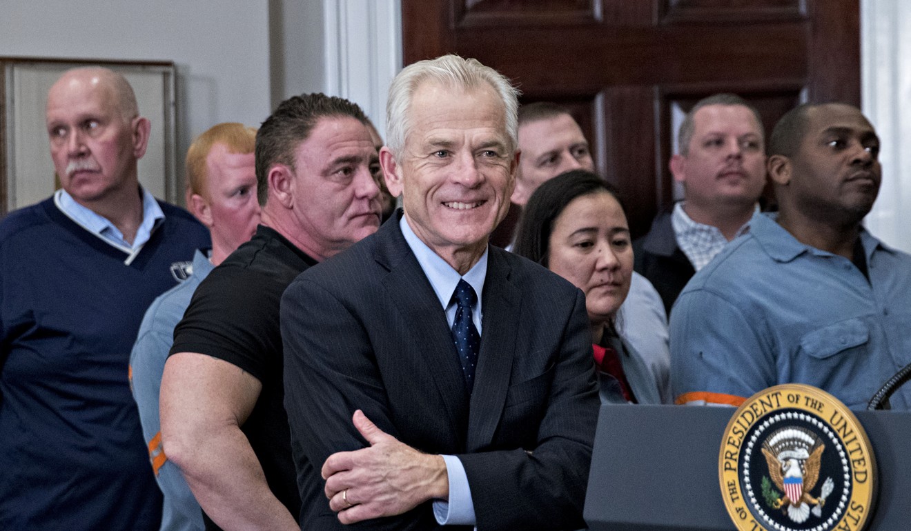 Donald Trump has recently drawn closer to Peter Navarro, his trade adviser, who has blamed unfair trade practices pursued by China for a hollowing out of US metal production capacity and the loss of millions of industrial jobs in the country. Photo: Bloomberg
