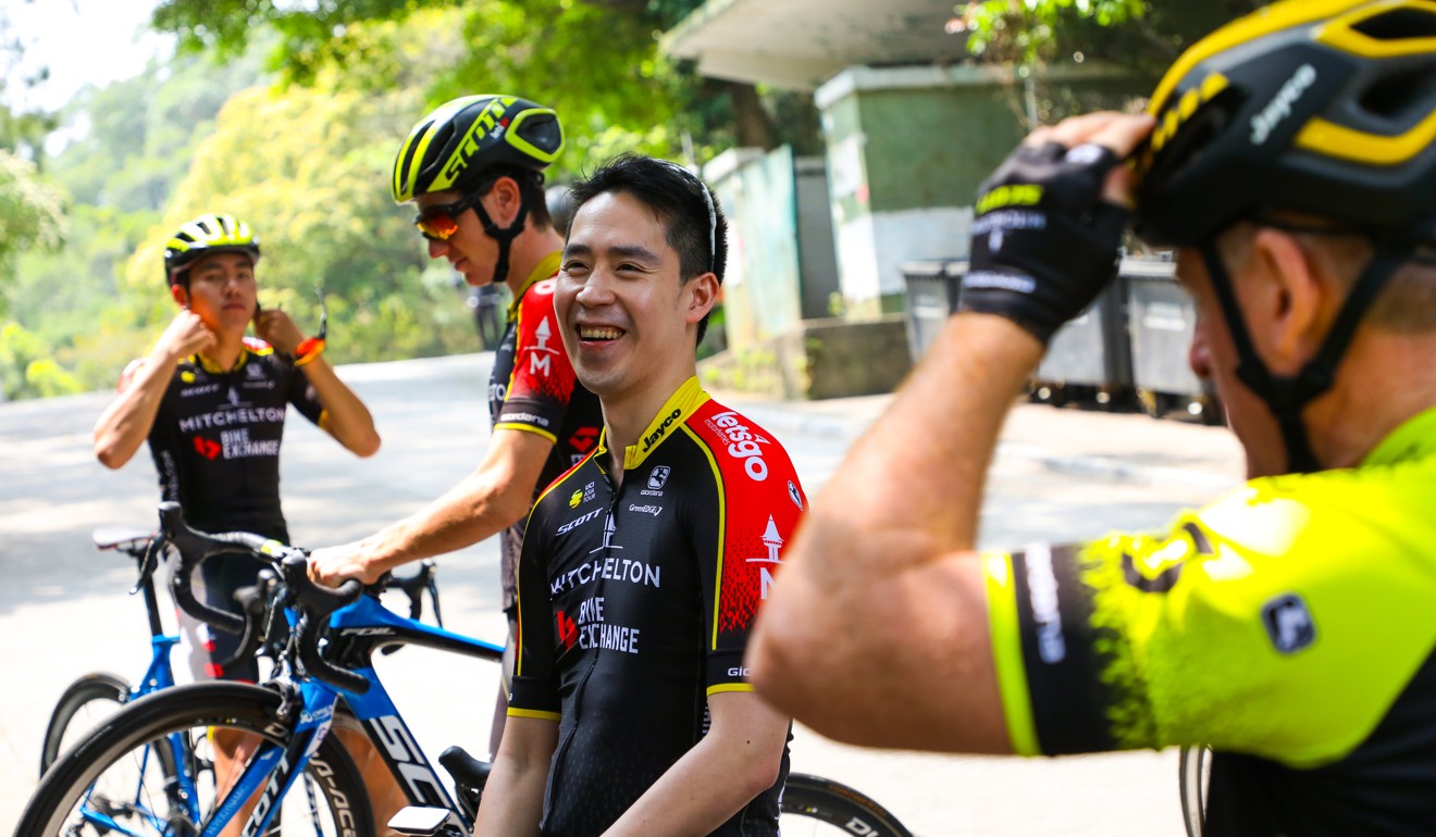 Adam Kwok hosts a bike tour for Mitchelton-BikeExchange to climb the Fei Ngo Shan.