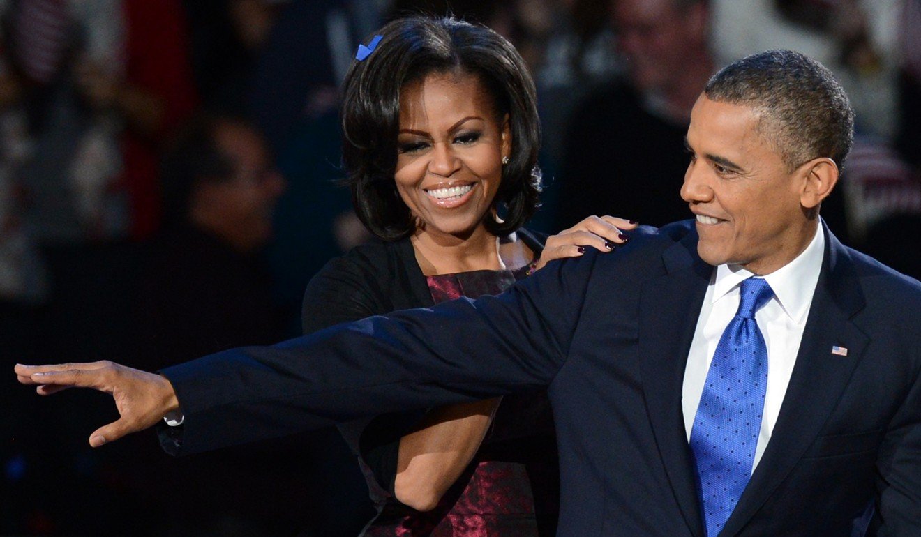 Barack Obama and wife, Michelle, celebrate winning the 2012 US presidential election, which is widely seen as the first major campaign to embrace data-driven messaging. Photo: AFP