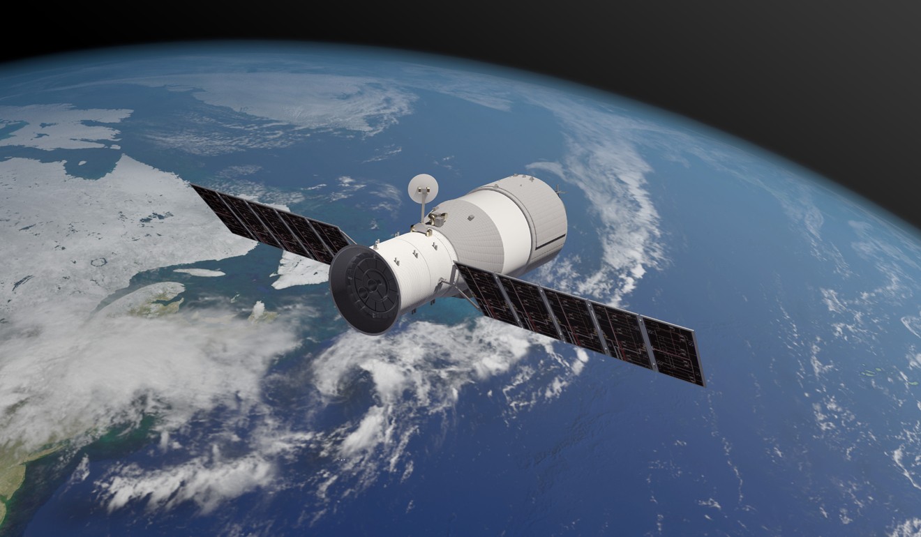 An artist's depiction of Tiangong-1, the Chinese space station that has returned to Earth. Graphic: Courtesy Aerospace Corp