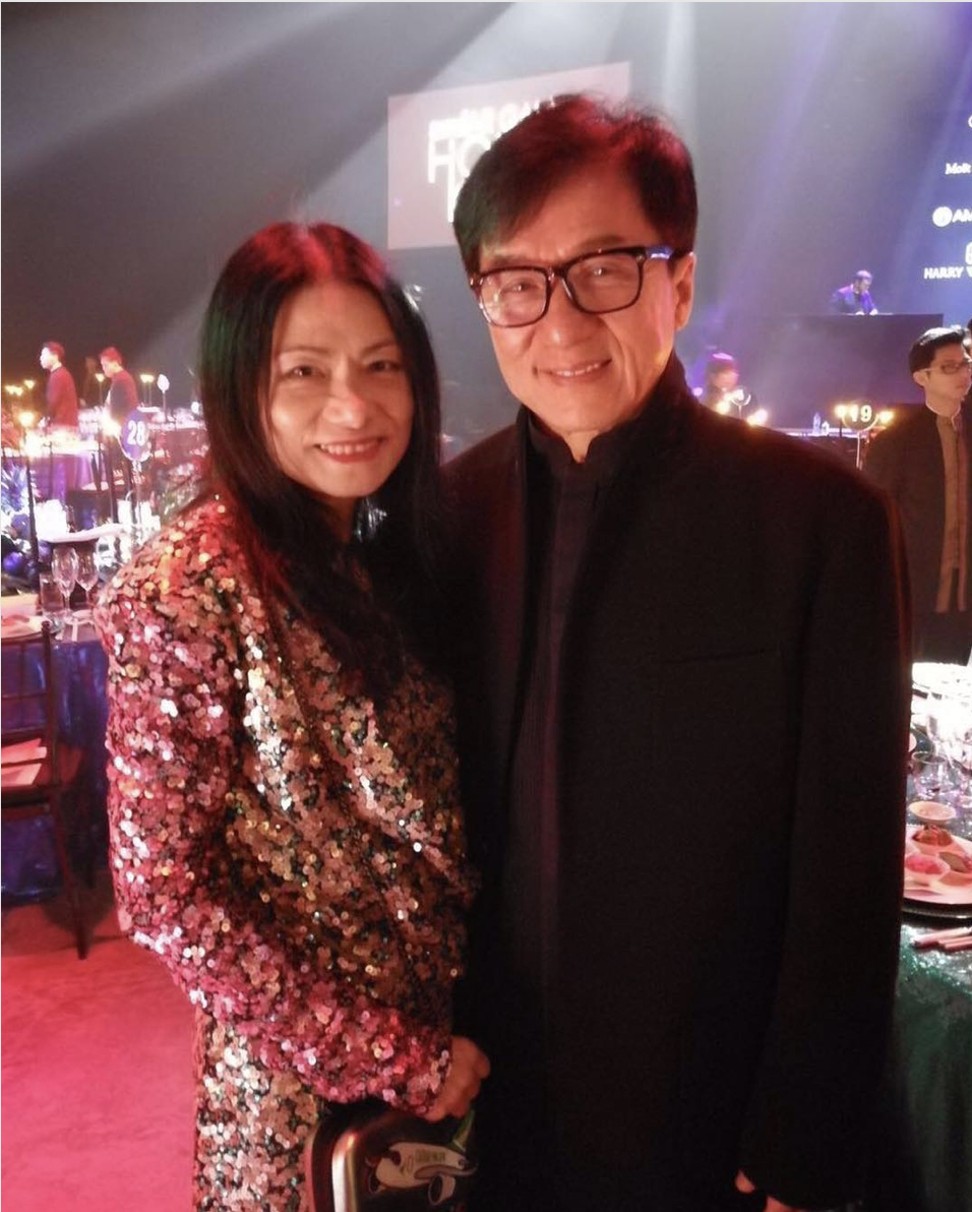 Fashion designer Vivienne Tam and Chan pose at amfAR Hong Kong 2017, a gala to raise funds for research into HIV/Aids. Photo: courtesy of Instagram/Vivienne Tam