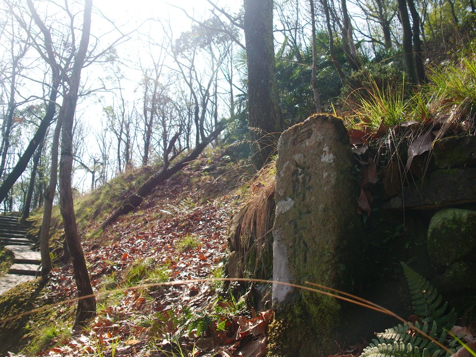 The slopes of Xiaozhu Mountain are dotted with the graves of Chinese troops who died fighting the British in Dinghai. Photo: Stuart Heaver