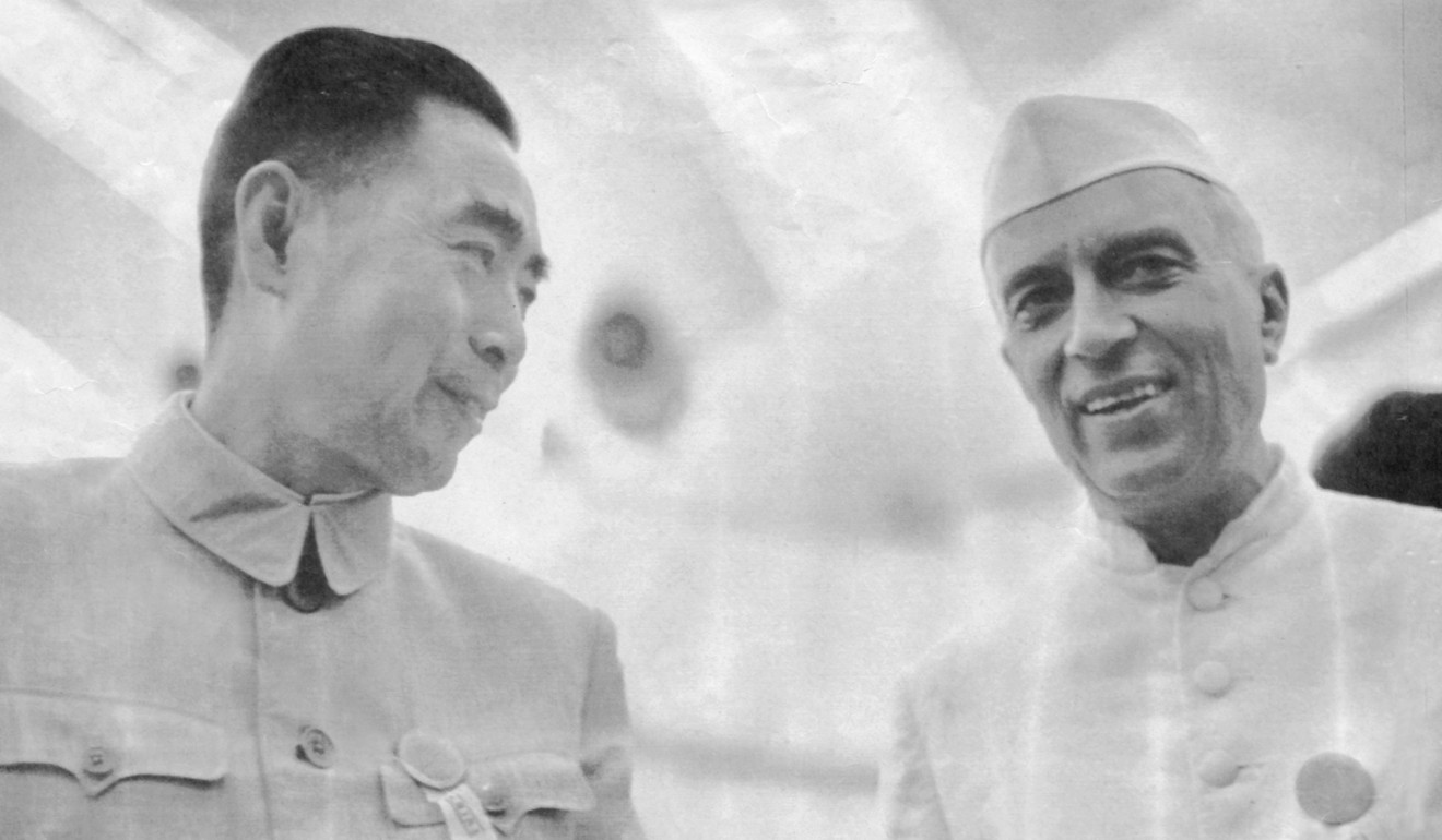 China’s premier, Zhou Enlai, and Indian prime minister Jawaharlal Nehru share a moment at the 1955 Bandung Conference, a historic event that brought together leaders from Asia and Africa and set the stage for the birth of the Non-Aligned Movement. Photo: UPI 
