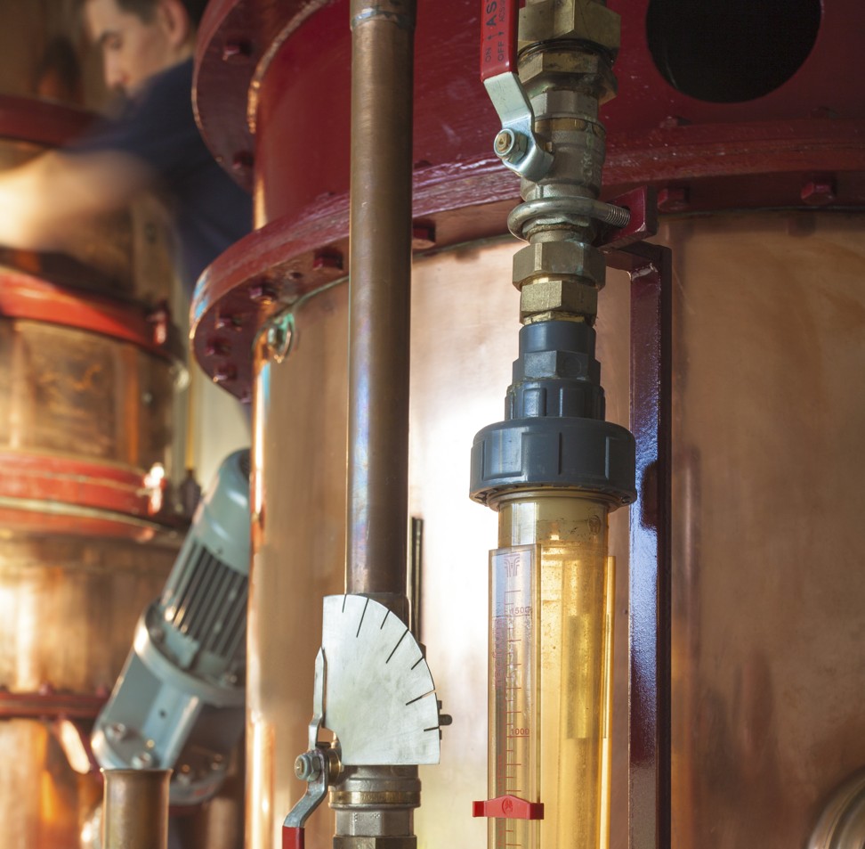 Chalong Bay Rum’s copper still that was imported from Armagnac in France.