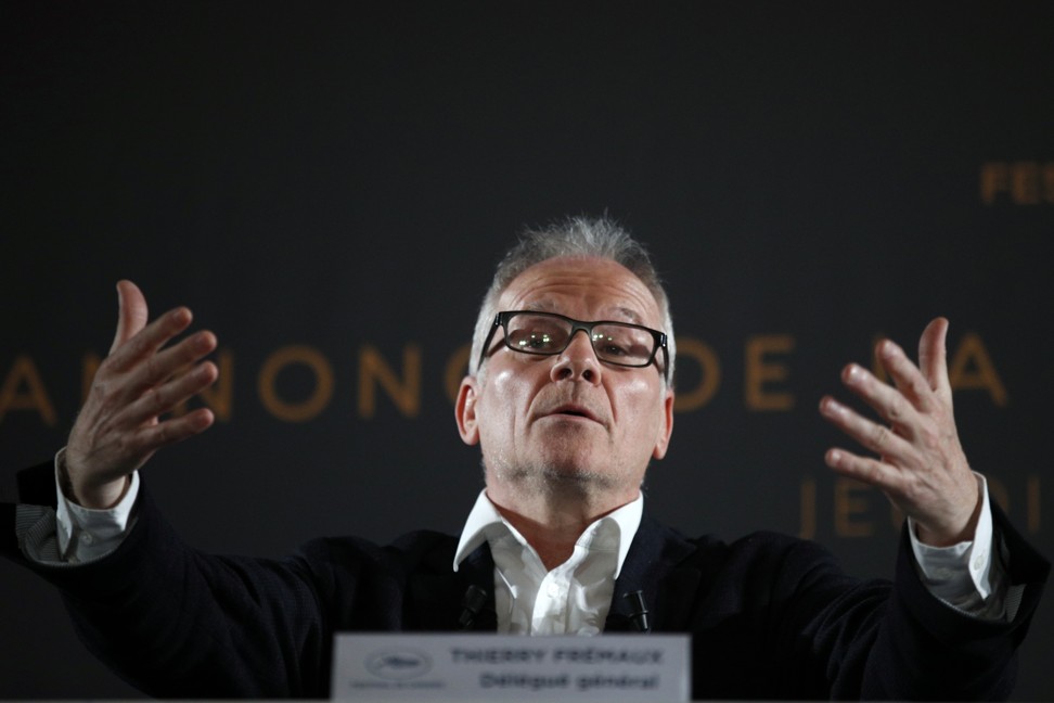 Festival general delegate Thierry Fremaux answers reporters' questions in a briefing ahead of the 71st Cannes Film Festival, which runs from May 8-19. Photo: Francois Mori/AP