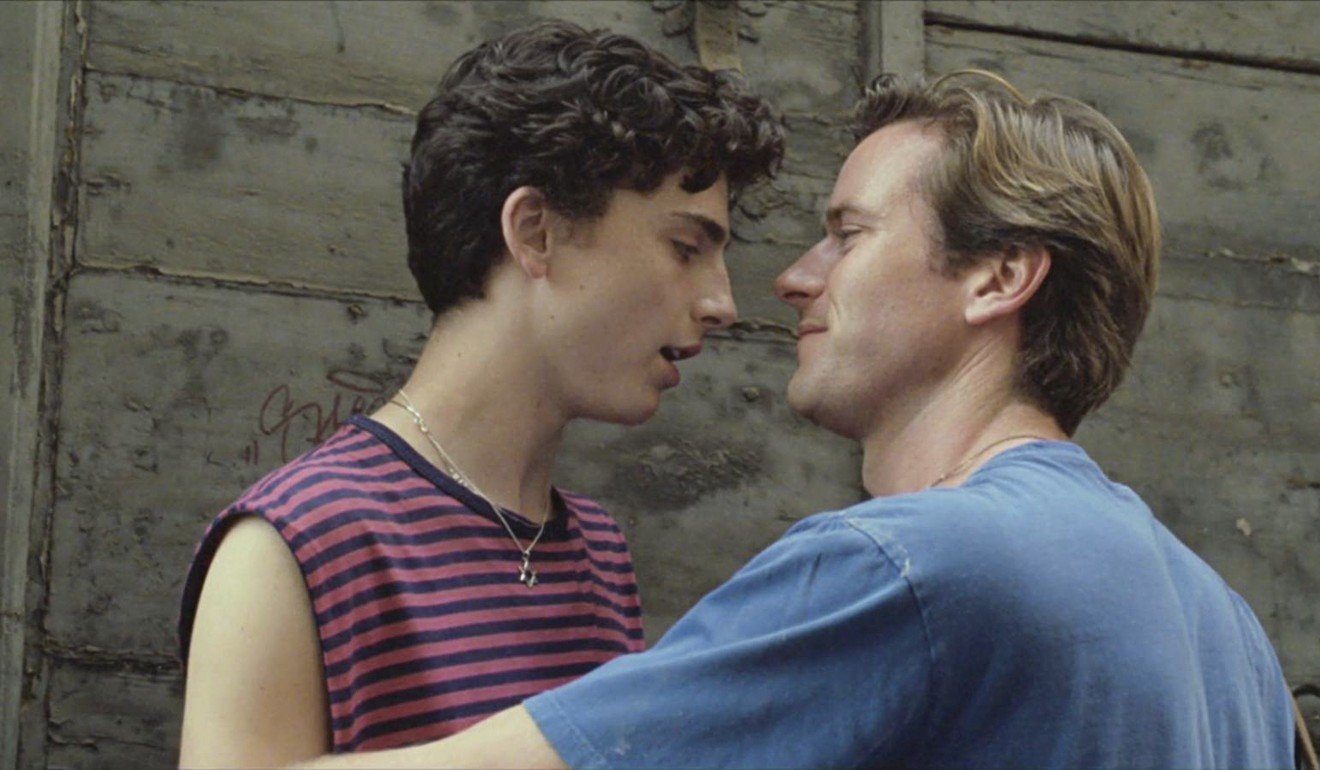 Armie Hammer and Timothee Chalamet in Call Me by Your Name. The film was pulled from Beijing’s premier film event at the last minute. 