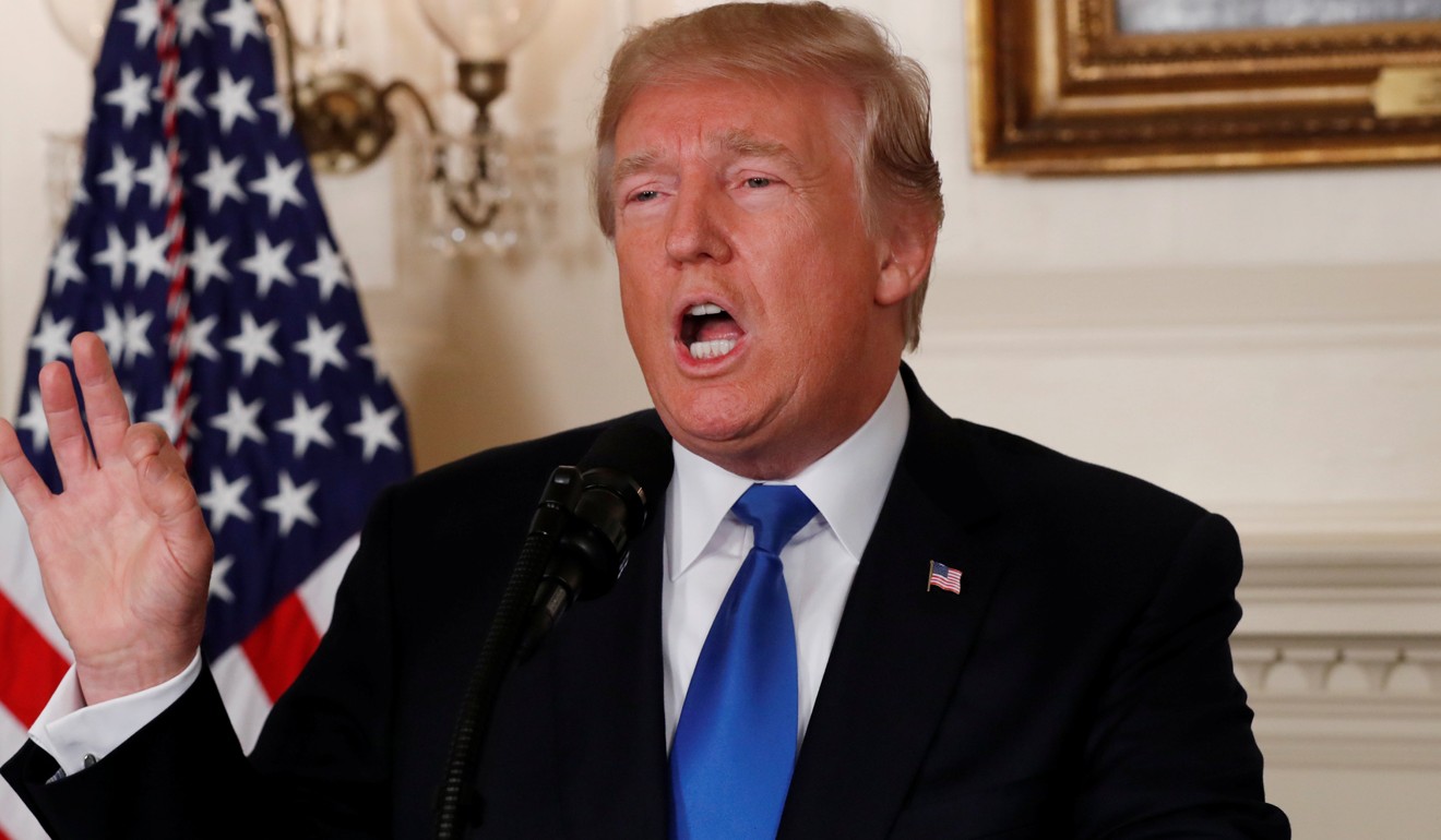 US President Donald Trump speaks about the Iran nuclear deal ati the White House in Washington on October 13, 2017. Photo: Reuters