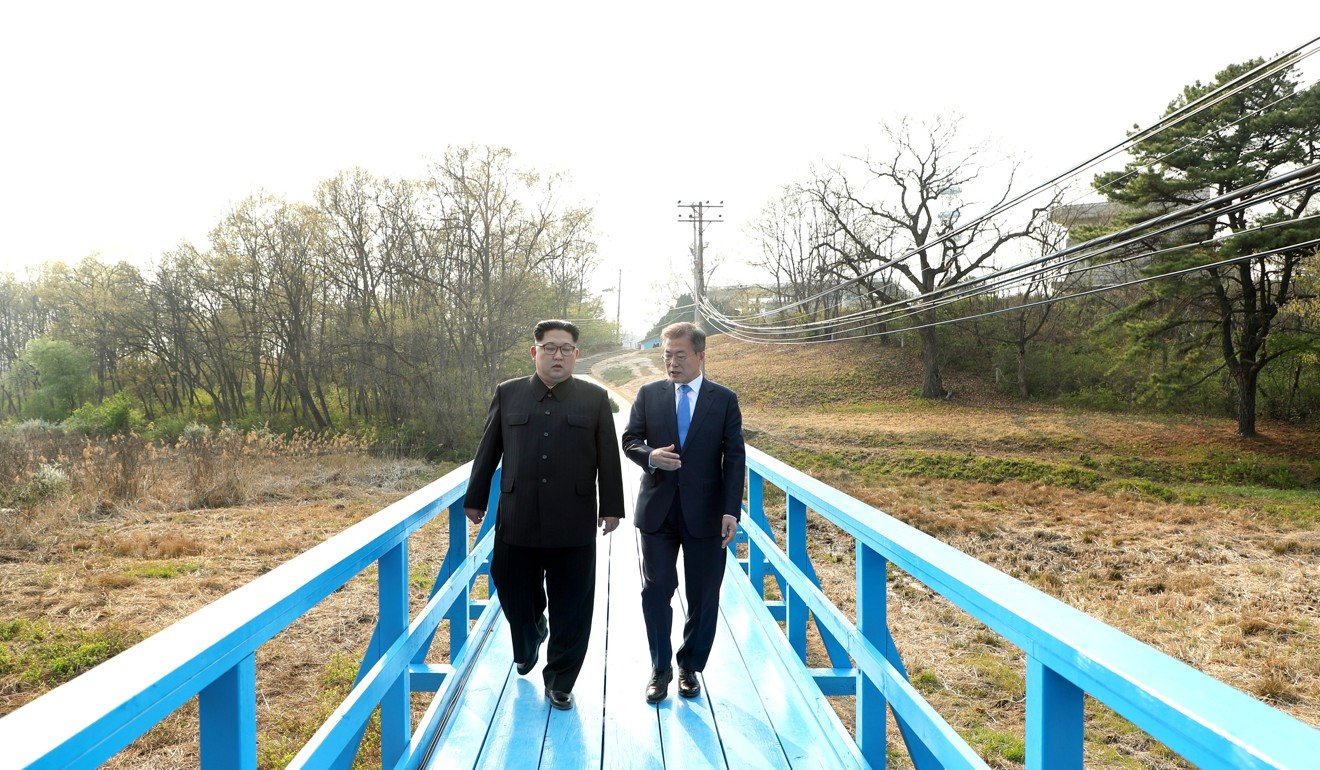 In a joint statement, the leaders promised to conclude the armistice that stopped the Korean war before the end of this year. Photo: Reuters