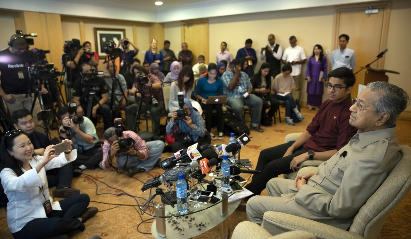 Mahathir Mohamad in Putrajaya, Malaysia. Photo: AP