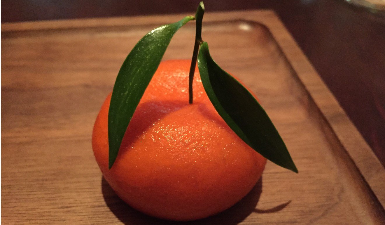 Meat fruit from Dinner by Heston Blumenthal (No. 36). Photo: courtesy of Paul Grinberg