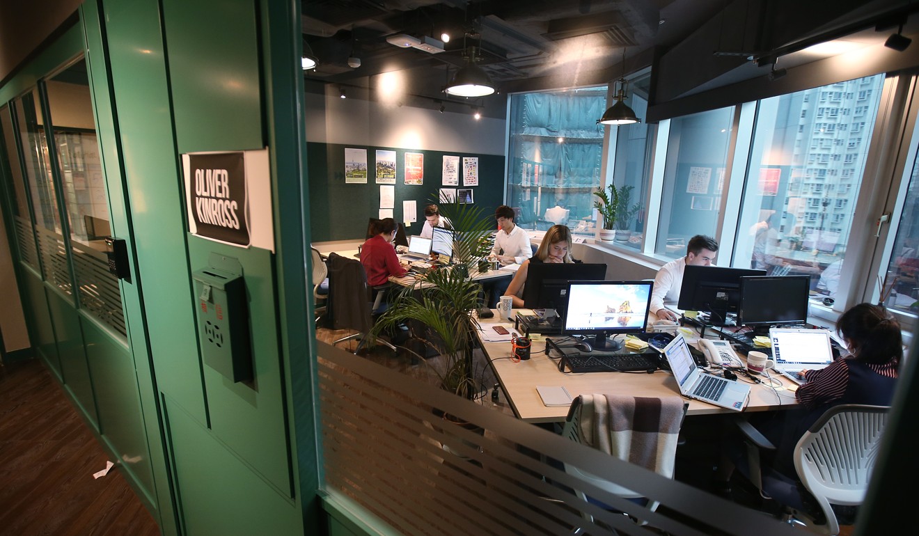 Co-working space in Quarry Bay. Photo: David Wong