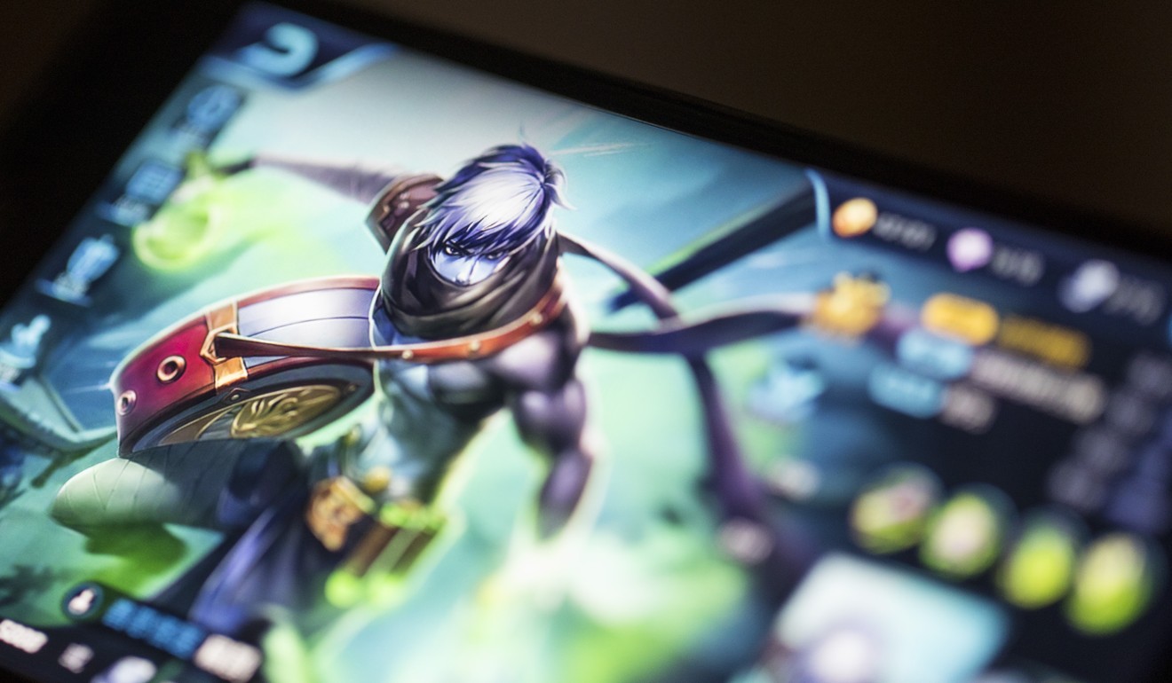 An avatar is displayed in an arranged photograph of the Honour of Kings mobile game, developed by Tencent Holdings Ltd. Photo: Bloomberg