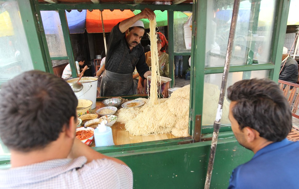 A noodle stall in Hotan, Xinjiang. Photo: Edward Wong