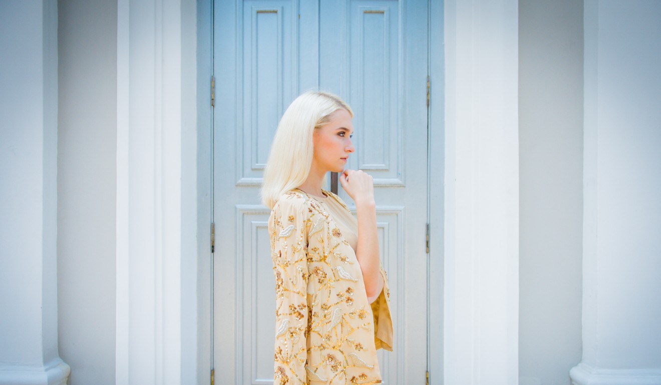 A model shows a look from the Nida Shay spring/summer 2018 modest wear collection. Photo: Wei Nan