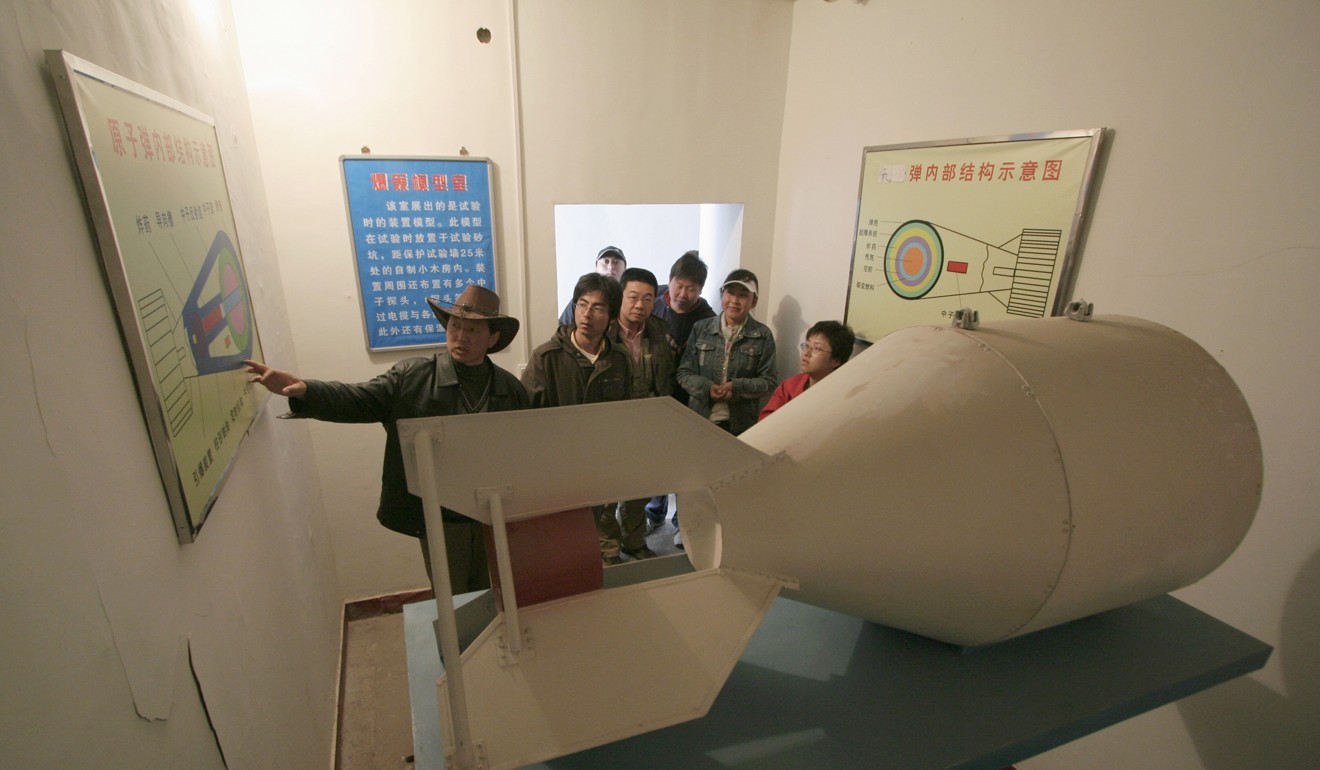Visitors at a former Chinese nuclear weapons base turned museum in the northwestern province of Qinghai. Photo: Reuters