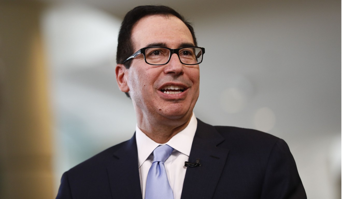 US Treasury Secretary Steven Mnuchin said on May 20 that the Trump administration had put its punitive tariff plan ‘on hold while we try to execute the framework’ agreement on reducing China’s trade surplus with the US. Photo: Bloomberg