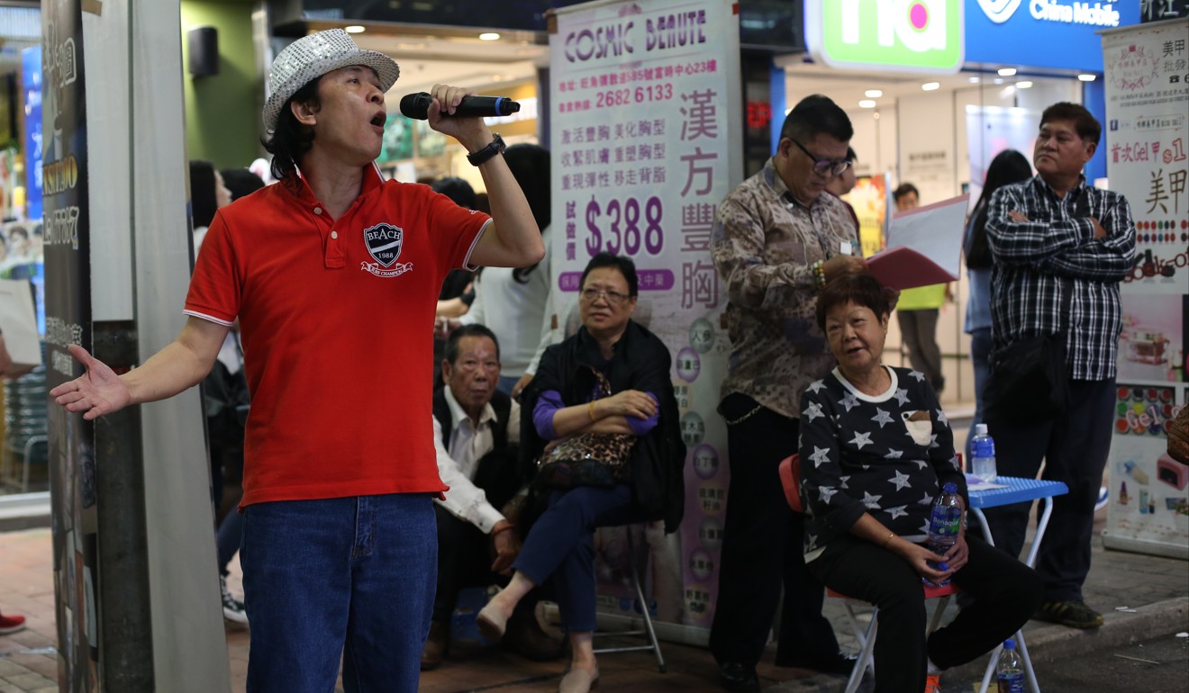“Mong Kok Law Man” performing. Photo: Sam Tsang
