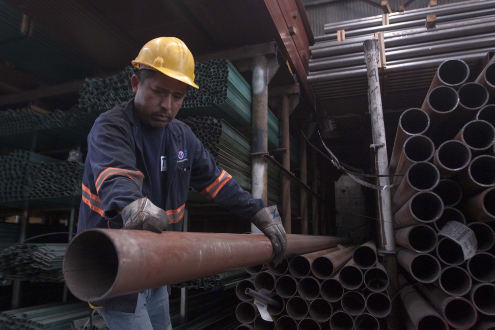 A man works in a steel factory in Mexico. The Latin American country announced sweeping retaliatory tariffs on a host of US goods on Thursday after Washington imposed steep tariffs on steel and aluminium from Mexico, Canada and the European Union. Photo: AFP