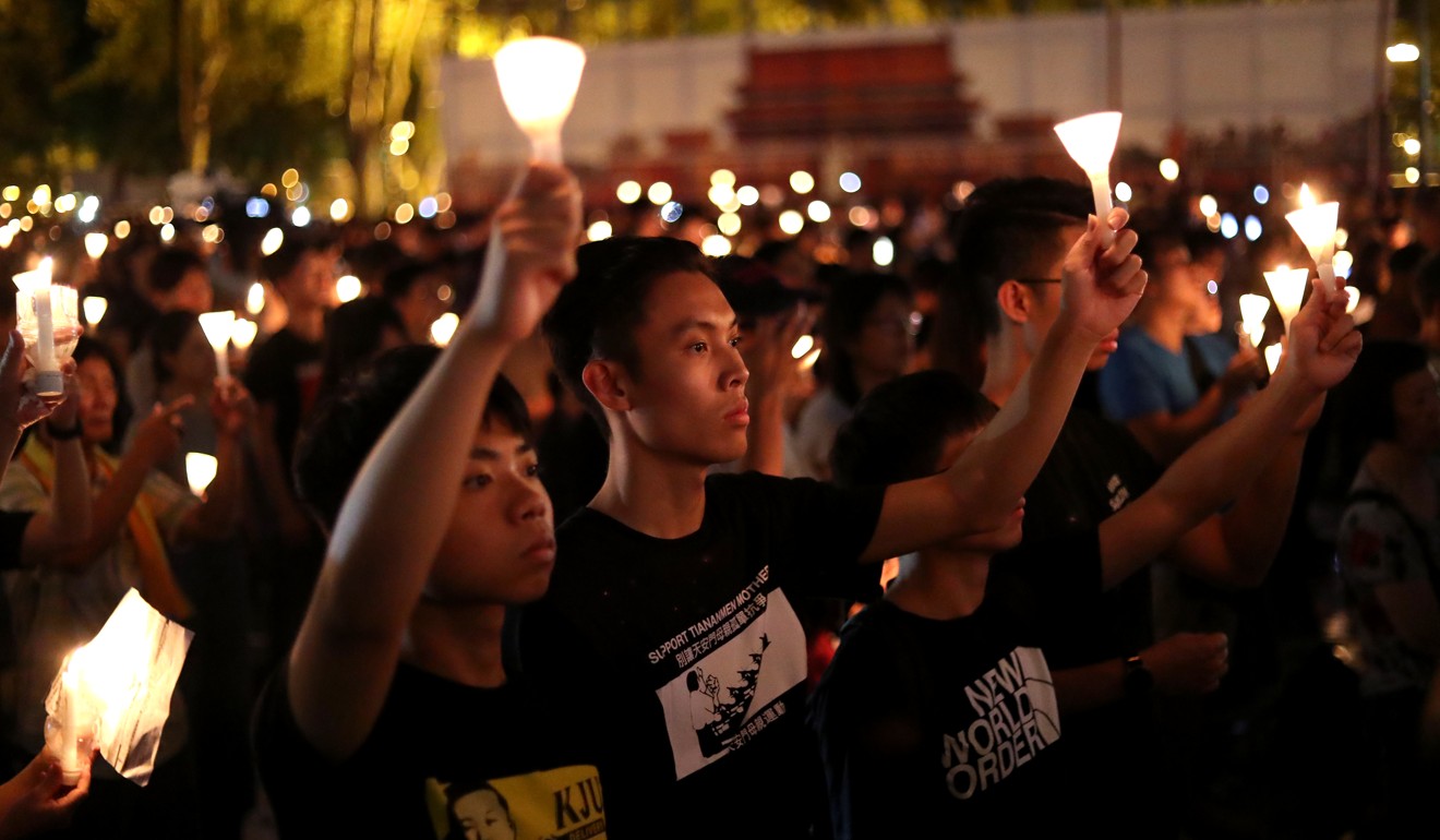 Attendance at the annual vigil has dipped in recent years, amid rising localist sentiment. Photo: K.Y. Cheng