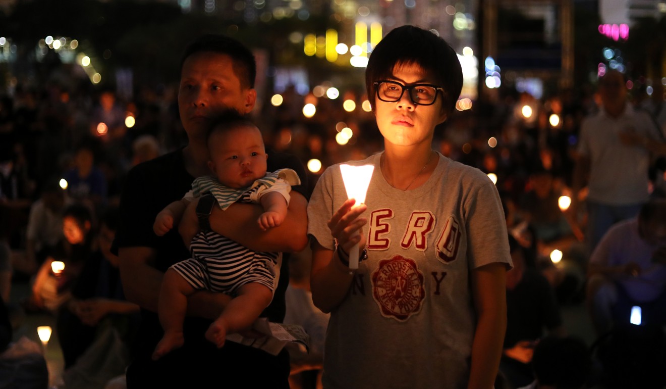 Hongkongers of all ages were in Victoria Park for the vigil. Photo: Winson Wong