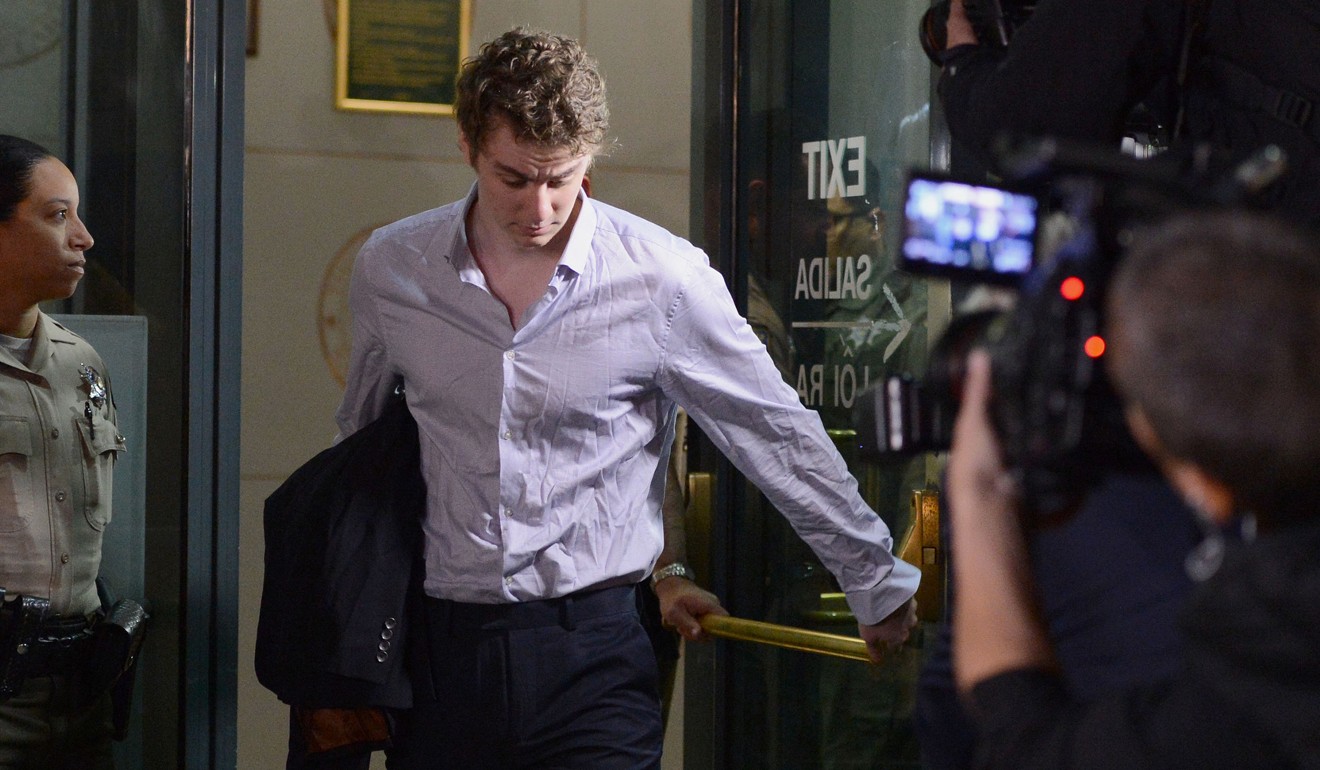 Brock Turner leaves Santa Clara county jail in San Jose, California in September 2016. Turner was released after serving three months of his six month sentence. Photo: Bay Area News Group/TNS