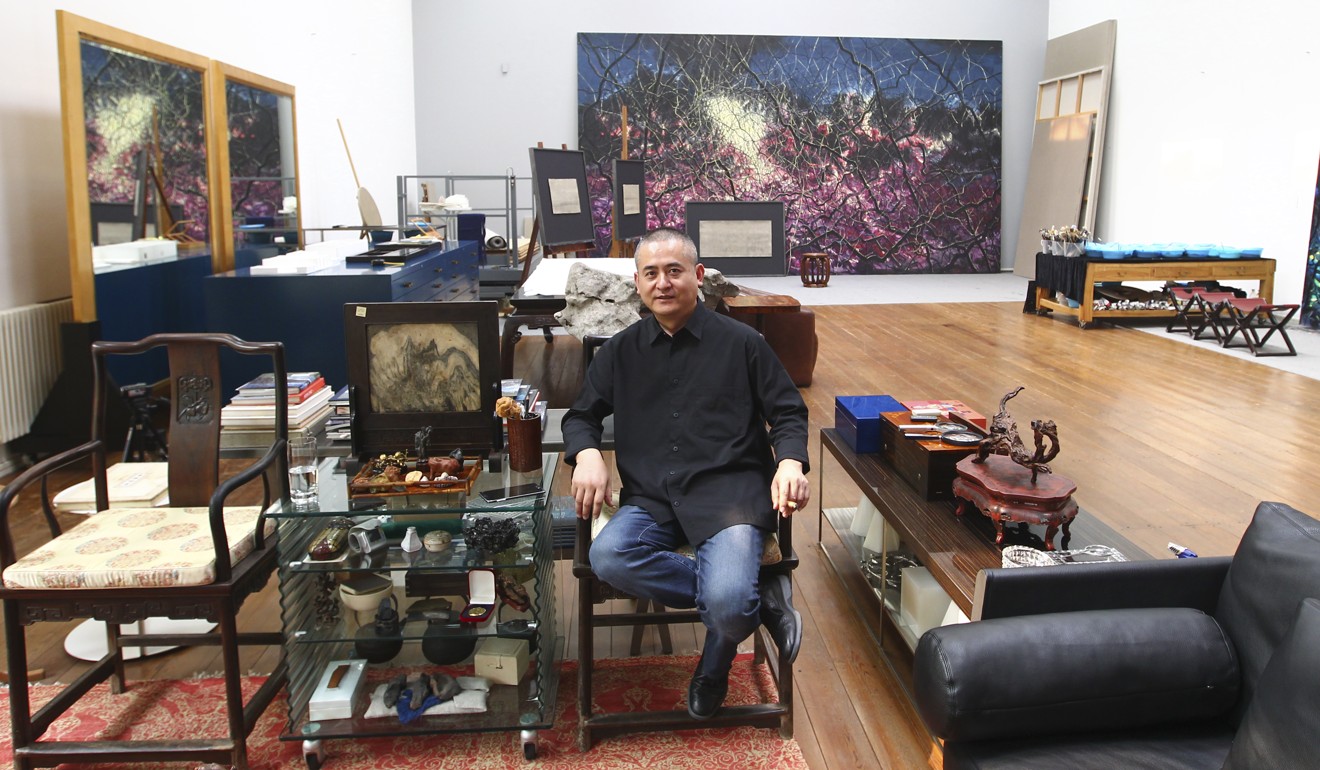 Zeng in his Beijing studio in 2016. Photo: Simon Song
