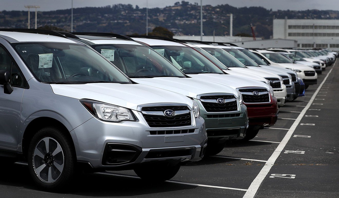 New cars sit in a lot at the Auto Warehousing Company near the Port of Richmond in northern California on May 24. Photo: Getty Images via AFP