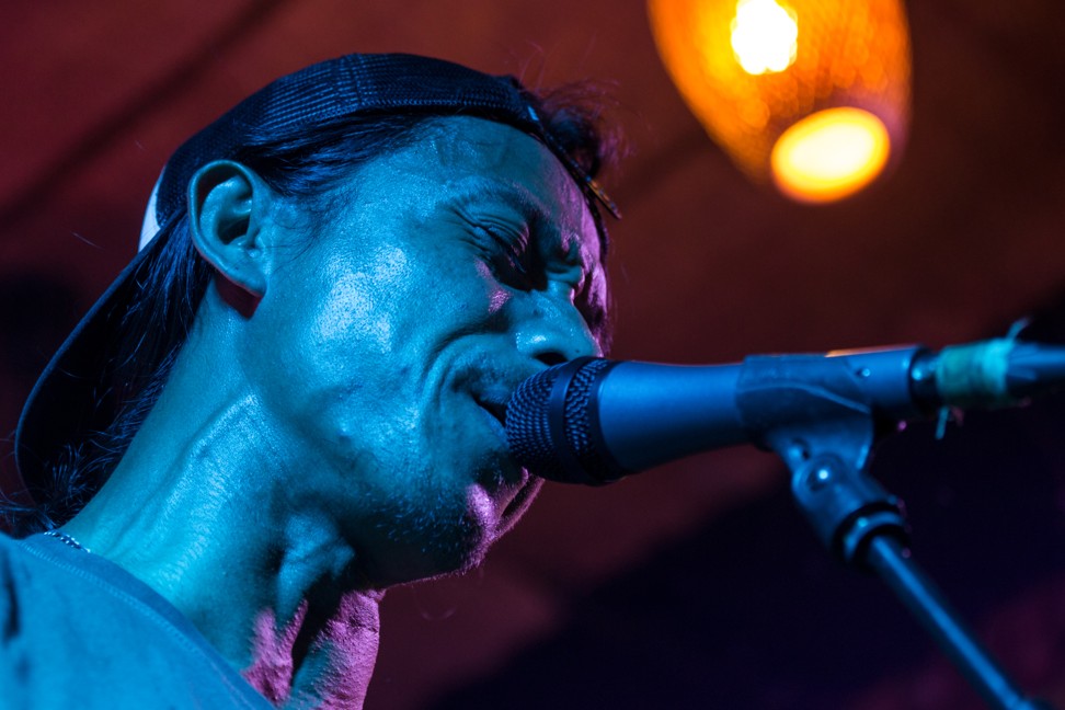 Singer and guitarist Uk Sochiet of Kampot Playboys. Photo: Steve Porte