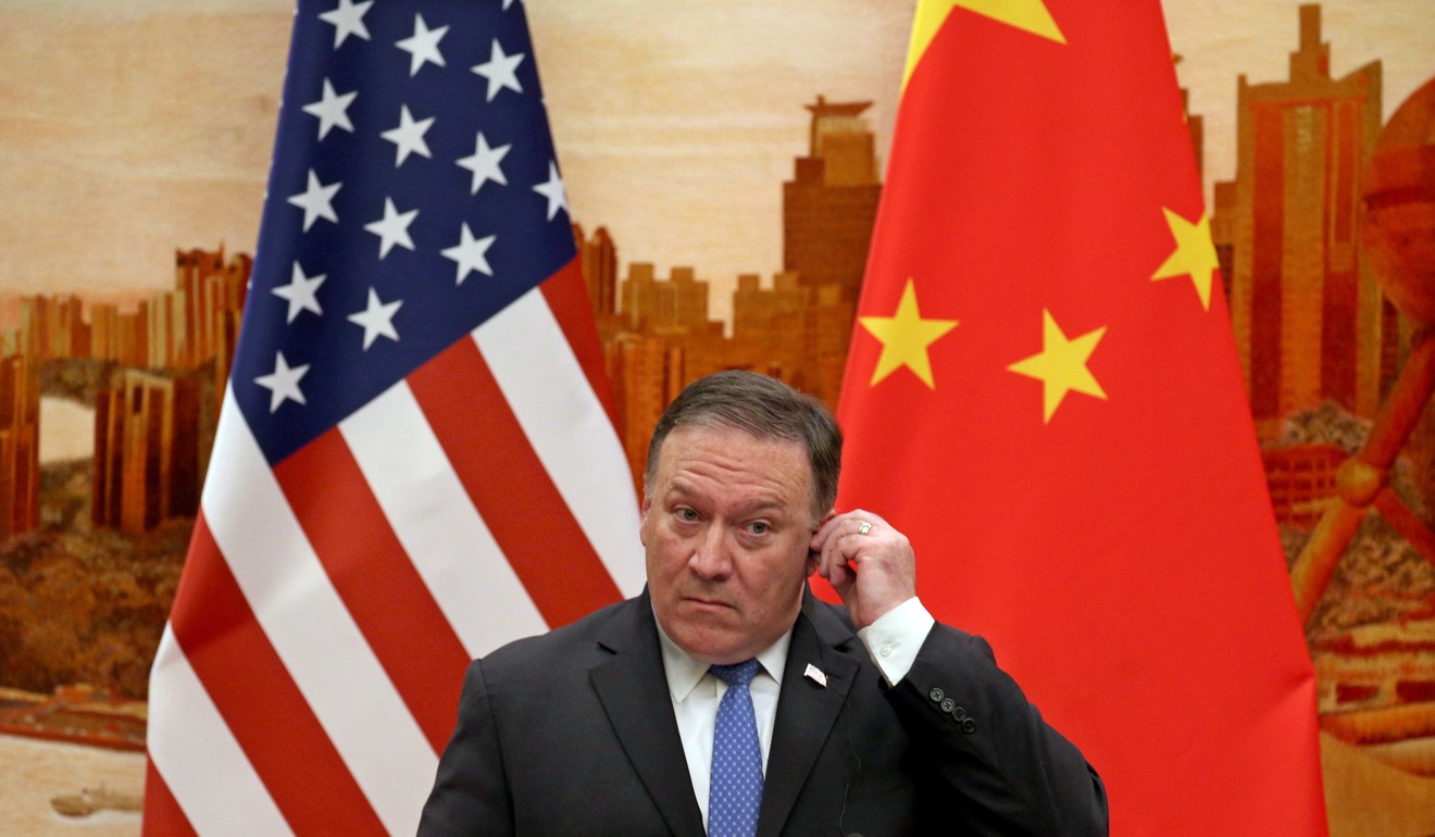 US Secretary of State Mike Pompeo visited Beijing as the two sides spar over trade and the South China Sea. Photo: EPA-EFE