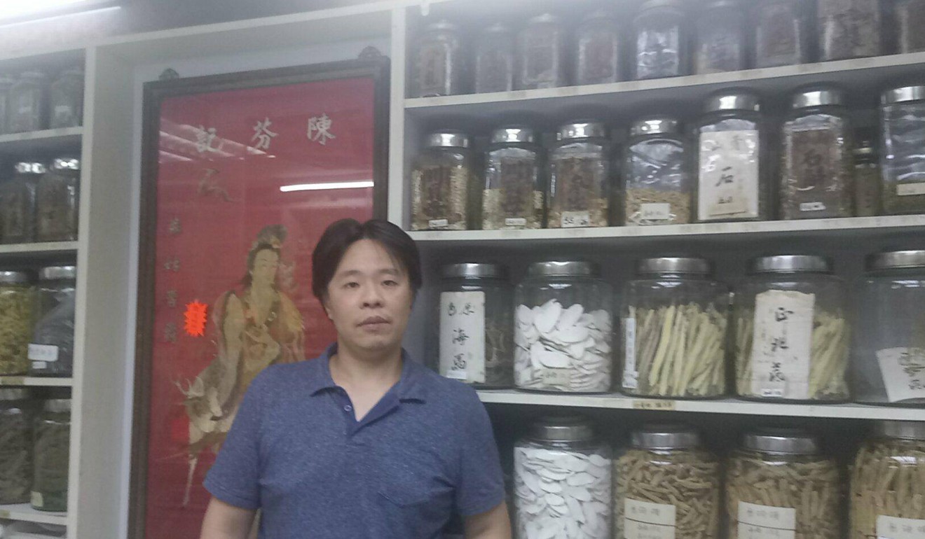 Chan Bing-him, a fifth-generation owner of traditional pharmacy Chan Fun Kee. Photo: Handout