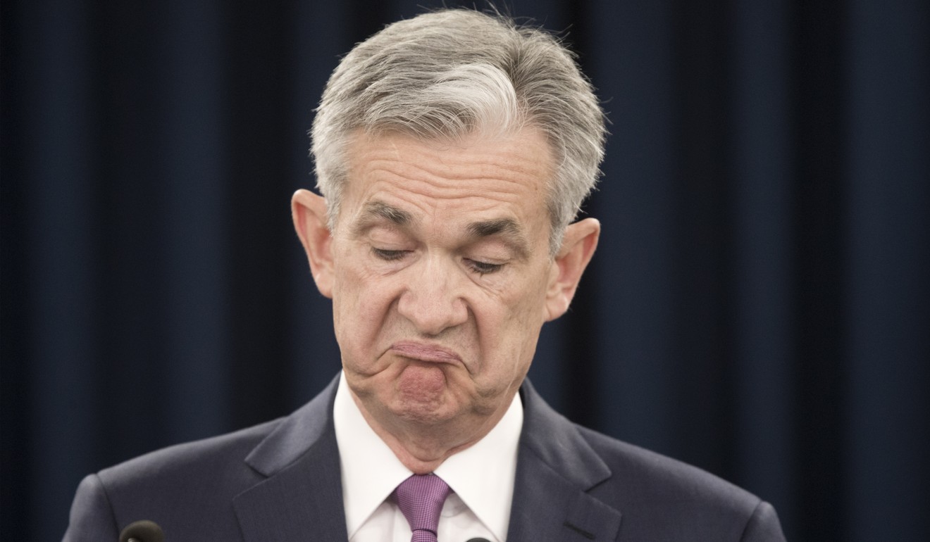 US Federal Reserve Board chairman Jerome Powell hosts a news conference after a Federal Open Market Committee meeting in Washington on June 13, as the Fed raised a key interest rate by a quarter of a percentage point for the second time this year. Photo: EPA-EFE