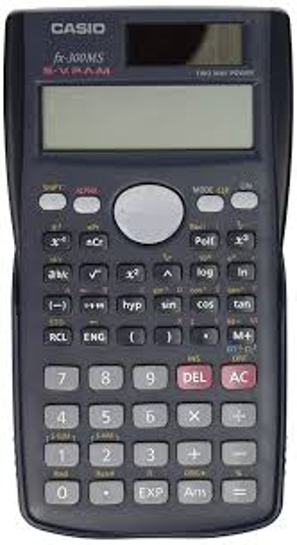 A Casio scientific calculator.