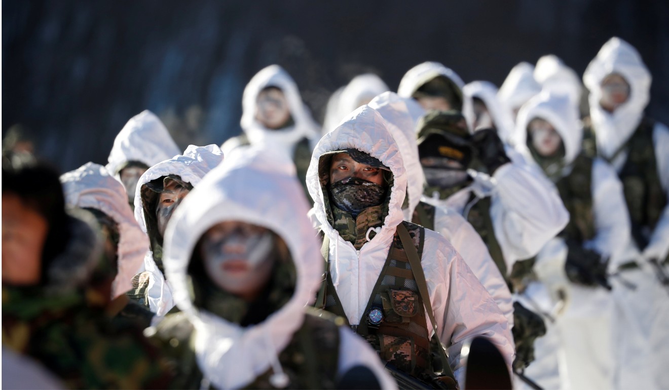 US and South Korean soldiers take part in a winter military drill in Pyeongchang, South Korea in December. Photo: Reuters